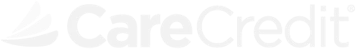 The CareCredit logo, displaying the brand name in white text preceded by three stylized, upward-curving white lines.